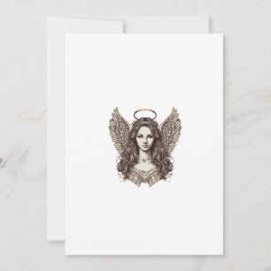 vintage angel invitation