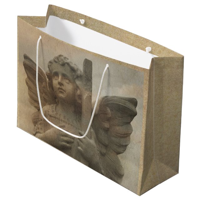 Vintage Angel Large Gift Bag (Front Angled)