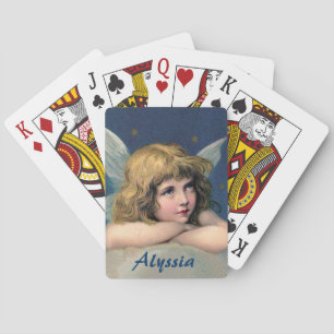 Vintage Angel Playing Cards Add Your Name