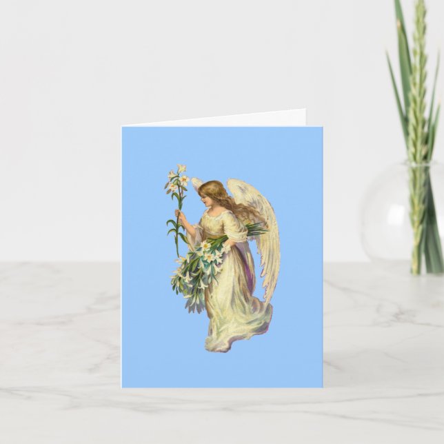 Vintage Angel Prayer Note Card (Front)