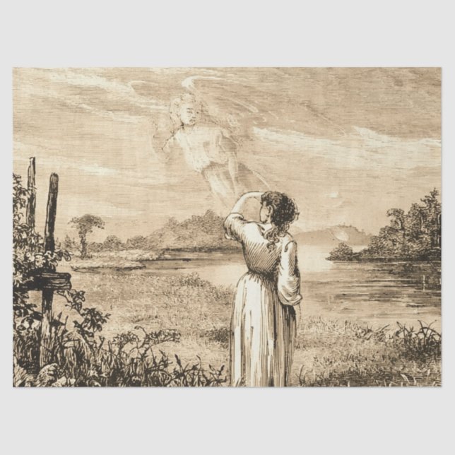 vintage angel tissue paper (Front)