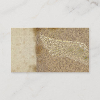 vintage angel wings grunge brown business cards