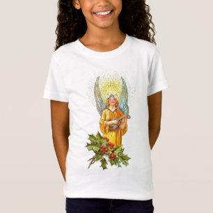 Vintage Angel With holly And Mandolin T-Shirt