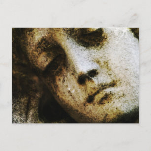 Vintage Angelic Statue Face Grunge Postcard. Postcard