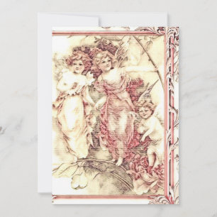 Vintage Angels and Cherub Holiday Card