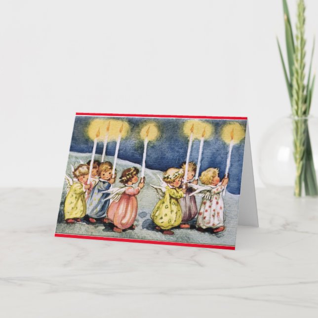 Vintage Angels Birthday Card (Front)