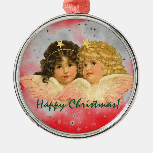 VINTAGE ANGELS CHRISTMAS ORNAMENTS (Front)