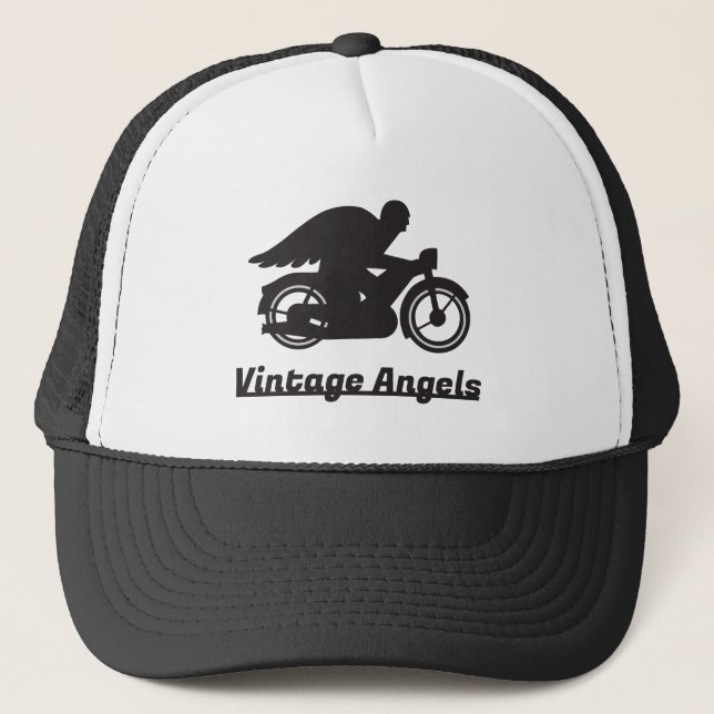 Vintage Angels - motorcycle club Trucker Hat (Front)