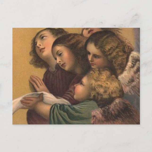 Vintage Angels Painting Postcard (Front)