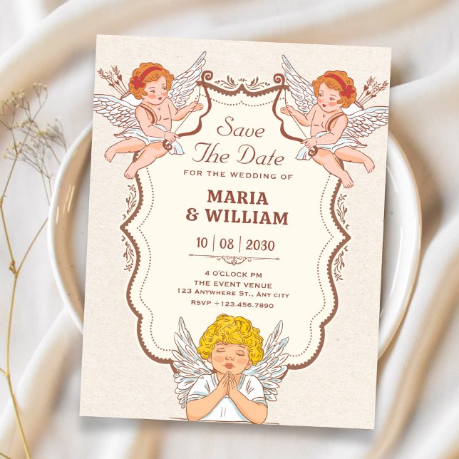 Vintage angels  save the date (Creator Uploaded)