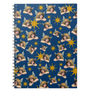 Vintage Angels & Stars Spiral Notebook