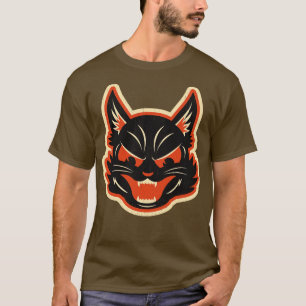 Vintage Angry Halloween Cat Version T-Shirt