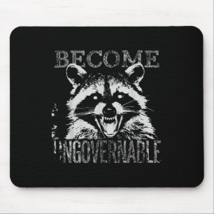 Vintage Angry Racoon Become Ungovernable Trash Pa Mouse Pad