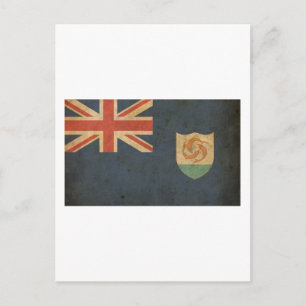 Vintage Anguilla Flag Postcard