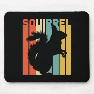 Vintage Animal Earth Day Retro Squirrel  Mouse Pad