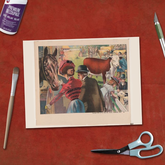 Vintage Animal Fair Farm Ephemera  Tissue Paper (Creator Uploaded)