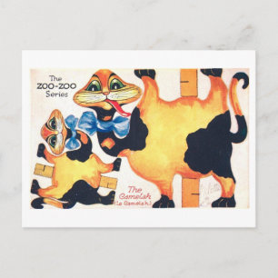 Vintage Animal Paper Doll--Camelah Postcard