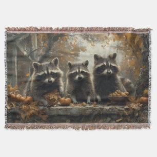 Vintage Animal Scenes Throw Blanket