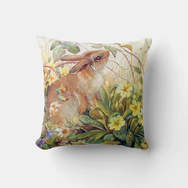 vintage animals english countryside pillow cushion (Front)