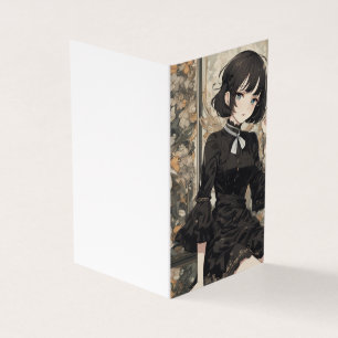 Vintage Anime Elegant LBD Little Black Dress Blank