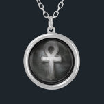 Vintage Ankh Symbol Key of Life Design Silver Plated Necklace<br><div class="desc">The ankh,  also known as key of life,  the key of the Nile or crux ansata (Latin meaning "cross with a handle"),  was the ancient Egyptian hieroglyphic character that read "life". It represents the concept of eternal life,  which is the general meaning of the symbol.</div>