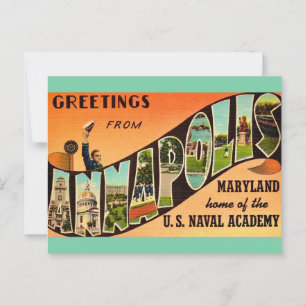 Vintage Annapolis MD Greeting Postcard