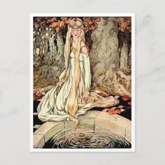 Vintage Anne Anderson The Frog Prince Postcard (Front)