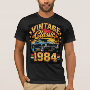 Vintage Année 1984 Voiture 40 Ans Anniversaire T-Shirt