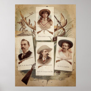 Vintage Annie Oakley & Buffalo Bill Poster