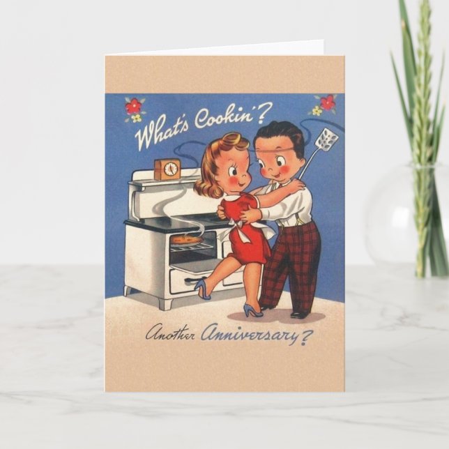 Vintage Anniversary Greeting Card (Front)