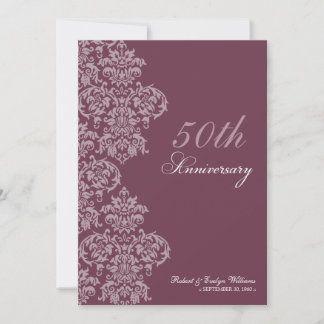 Vintage Anniversary Party Custom Invite (lavender)