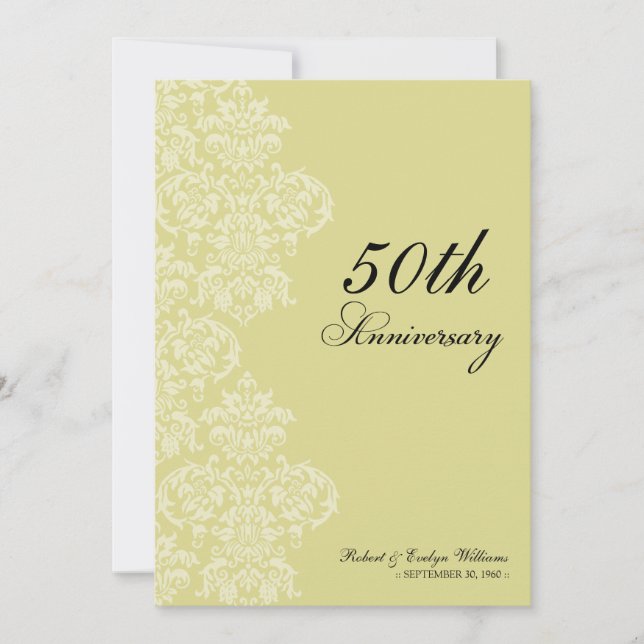 Vintage Anniversary Party Invite (champagne) (Front)