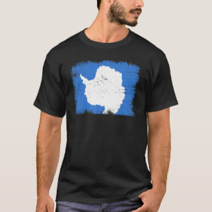 Vintage Antarctica Flag Antarctic Independence Day T-Shirt