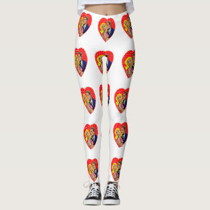 vintage anti valentine leggings