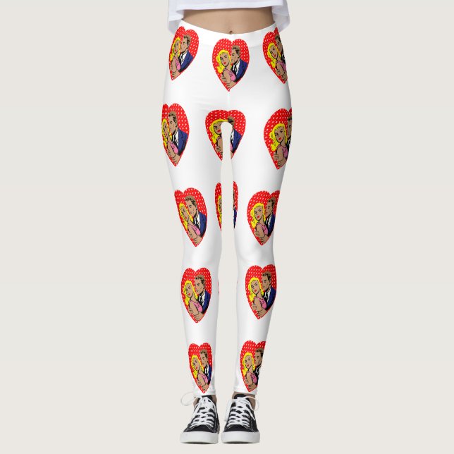 vintage anti valentine leggings (Front)