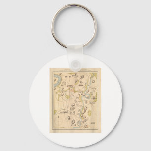 Vintage Antietam Battlefield Map (1864) Key Ring