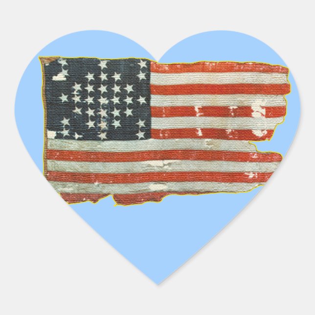 Vintage Antique American Flag Stickers (Front)