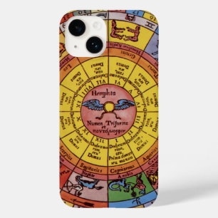 Vintage Antique Astrology, Celestial Zodiac Wheel Case-Mate iPhone 14 Case