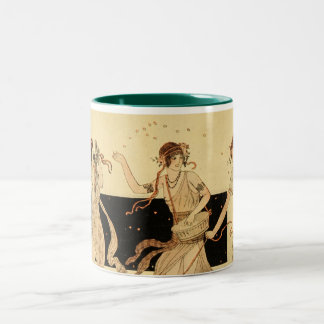 Vintage Antique Bacchus Dionysus Party Two-Tone Coffee Mug
