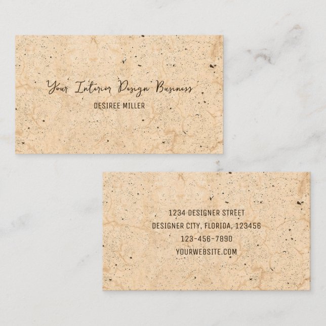 Vintage Antique Beige Country Farmhouse Grunge Business Card (Front/Back)