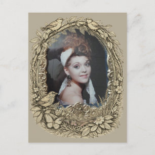 Vintage Antique Birds and Nature Photo Frame Postcard