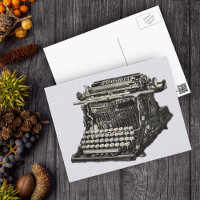 Vintage Antique Black Old Fashioned Typewriter