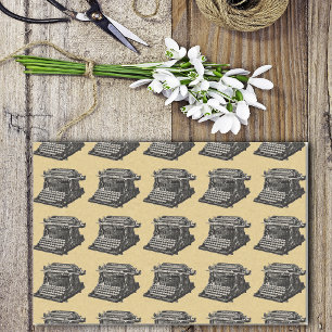 Vintage Antique Black Old Fashioned Typewriter Tissue Paper