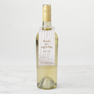 Vintage Antique Brown & White Golf Fundraiser Bottle Tag