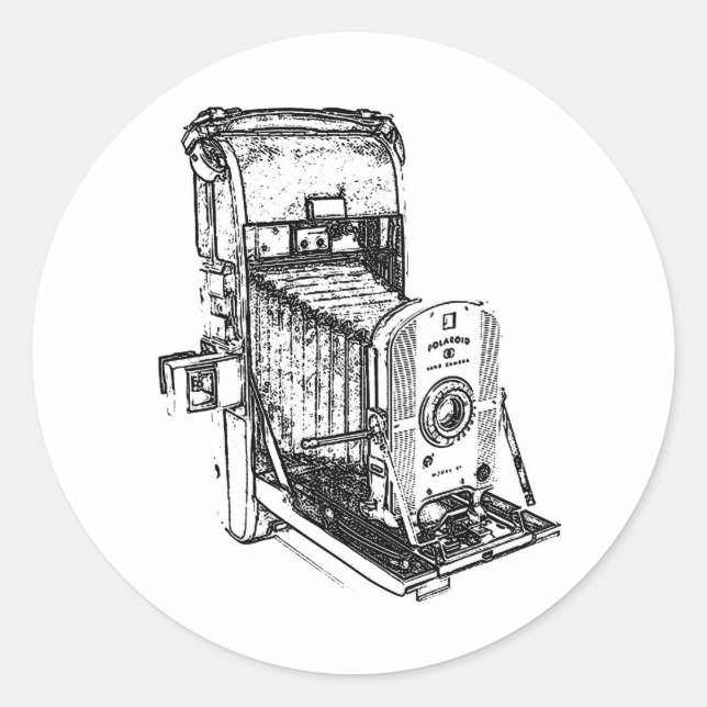 Vintage Antique Camera Classic Round Sticker (Front)