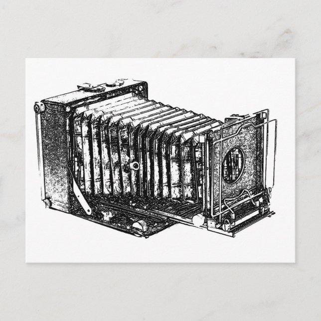 Vintage Antique Camera Postcard (Front)