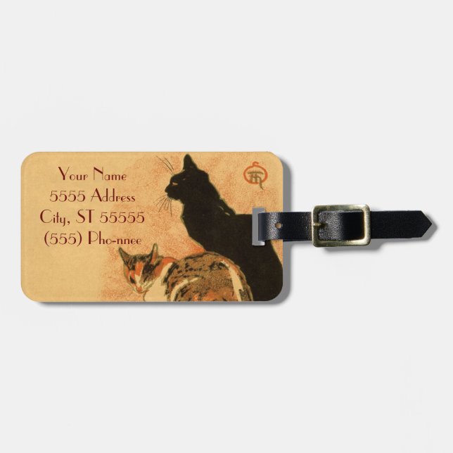 Vintage Antique Cats Theophile Steinlen Animals Luggage Tag (Front Horizontal)