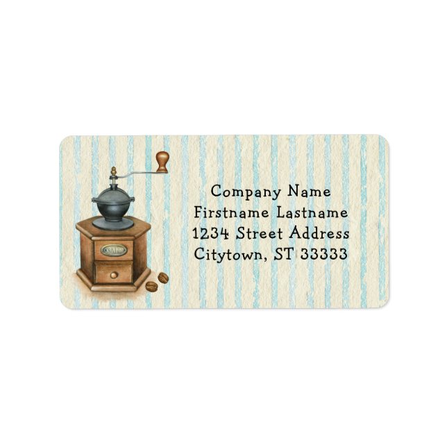 Vintage Antique Coffee Grinder Label (Front)