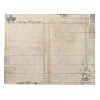 VIntage Antique Custom Journal Lined Notepad