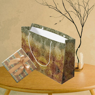 Vintage Antique Damask All Occasion Large Gift Bag